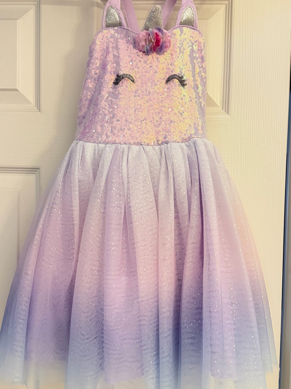 Zunie Pink and Lavender Unicorn Sequin Tulle Dress